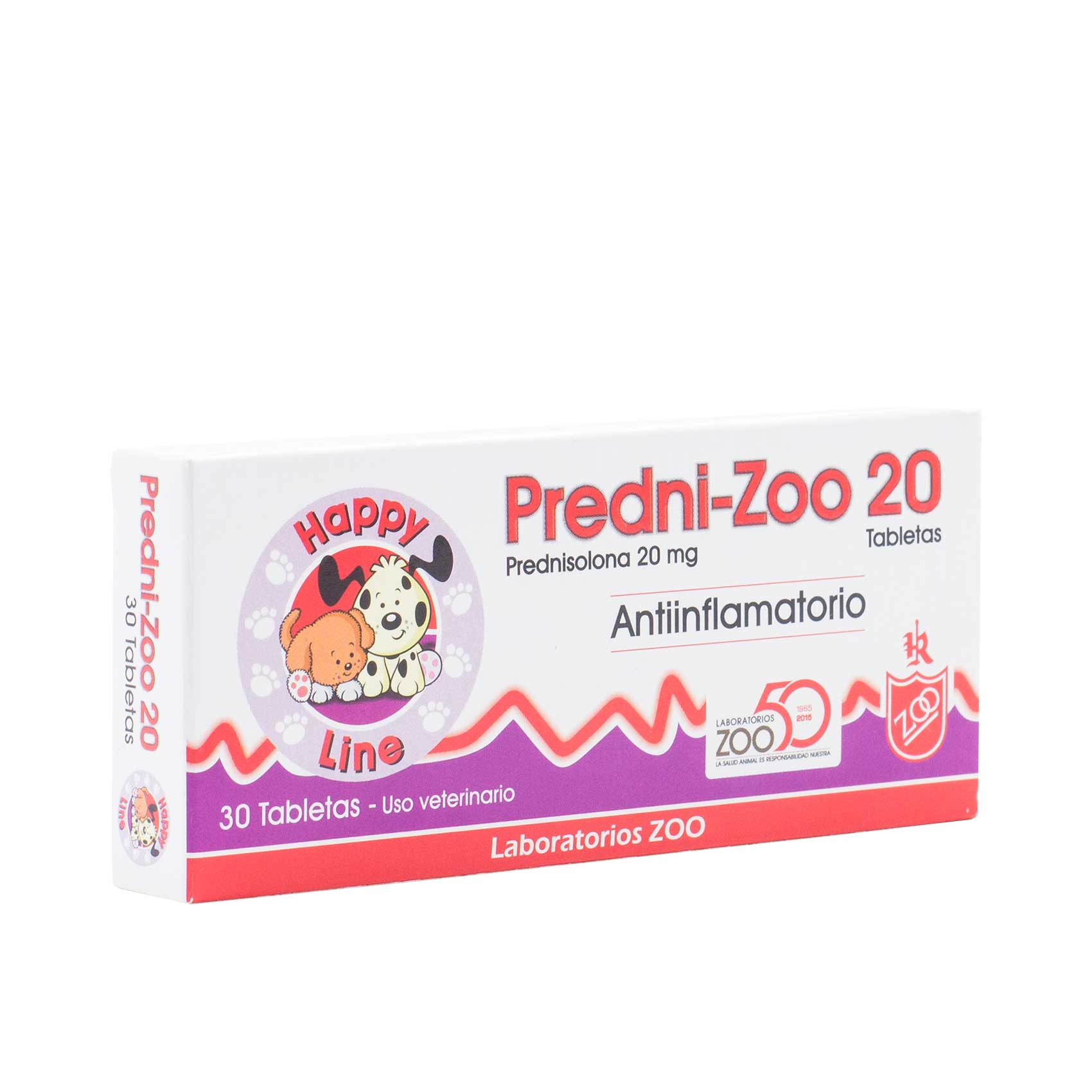 Prednizoo-20-caja-x-30-tabletas-Lateral Predni zoo 20mg Caja x10tabletas - Imagen 1