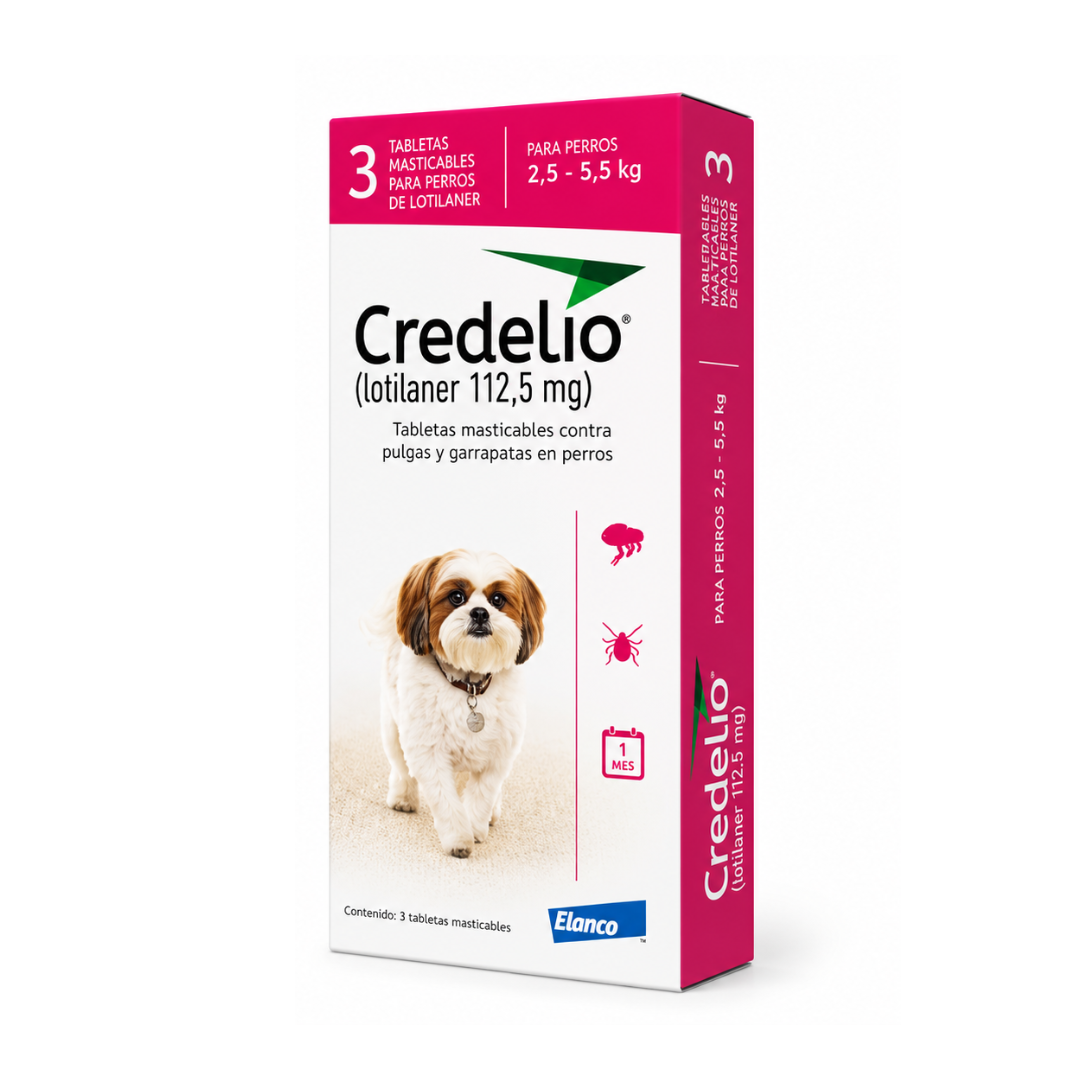 credelio 2-5 Credelio Perros – 3 Tabletas 2.5 a 5.5 kg - Imagen 1